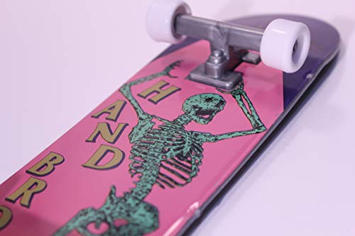 HANDBROS Handboard Skateboard 27cm 10.5 inch Tech Large Finger Board W/Grip 'SKRELETON'