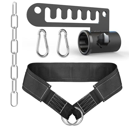 J Bryant Landmine Attachment & Belt Squat Series, Fits 2" Olympic Barbells, Heavy-Duty Steel Full-Body Training Tools for Press, Rows, LAT Pulldowns & Lower Body Workouts - style: Landmine Attachment with Belt