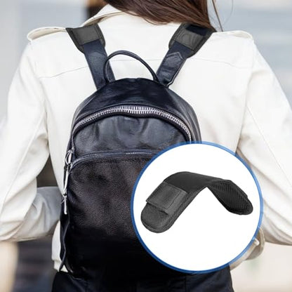 2 Pieces Soft Black Shoulder Strap Pad, Breathable Black Shoulder Pads for Bag Strap Removable Backpack Straps Pads Padded Fastener Cushions Replacement Straps Pad for Guitar Duffle