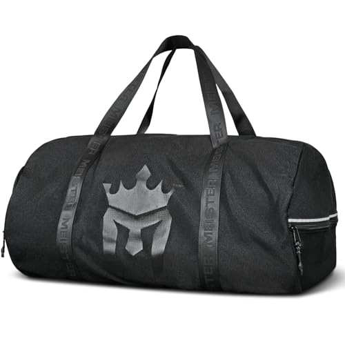 Meister Breathable Chain Mesh Duffel Gym Bag - color: V2.0 Black, size: Classic 22"x13"x13"
