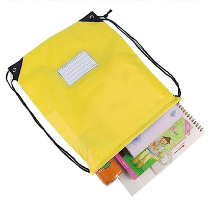 20 Pcs Drawstring Bags,Bulk Draw String Backpack, DIY Gym Sports Cinch Bag Sackpack for Women Men, Yellow - color: Yellow