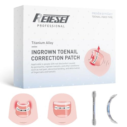 Titanium Alloy Ingrown Toenail Treatment, Nail Tools, and Ingrown Toenail Removal Kit Specially Designed for Curved Nail Repair and Ingrown Toenail Corrector (0.67/0.79in) - size: 0.67/0.79in