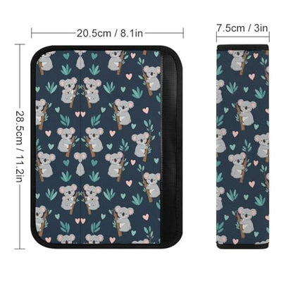 2 Pack Breathable Car Seat Straps Shoulder Pads for Adults and Children, All Vehicles, Koala Bear Animals Harness Pads Strap, Pressure Relief - color: Pattern 1190