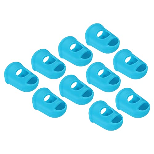 PATIKIL 0.67 Inch Rubber Finger Tips, 30 Pack Silicone Thumb Fingertip Protector Covers Pads Thimble for Guitar Playing Office Counting Sewing, Sky Blue XS Size - color: Sky Blue, size: 0.67 Inch