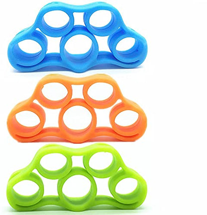 3 Resistance Level Finger Stretcher Exerciser, Grip Strength Trainer | Hand Grip Strengthener,Hand Exerciser,Forearm Exerciser Trainer Silicone Rings for Muscle & Rehabilitation