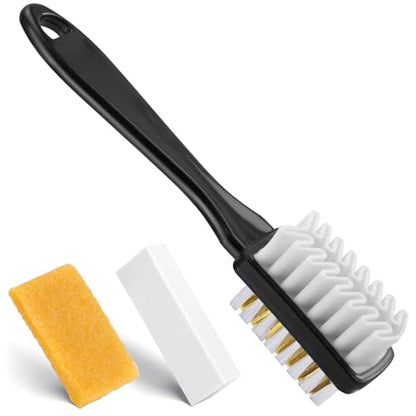 XANGNIER Suede Shoe Cleaner Kit for Birkenstock,3 Pcs Suede & Nubuck Care Set-2-In-1 Shoe Cleaning Brush,Suede Eraser and Glue Eraser for Sandals,Clogs,Leather Footbeds,Boots,Sneaker,Furniture