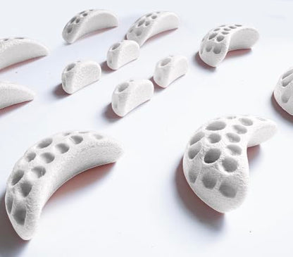Moon Rock Climbing Holds Easy to Grab for Home Climbing Walls and Swing Sets. Positive in Cut Jugs Great for Kids. Dual Texture, Eco Friendly, Non-Toxic. 2X Stronger Recycled Material. (Bone White) - color: Bone White