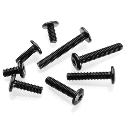 Mywish M5 x 25mm 20Pcs Flat Head Hex Socket Cap Screws Bolts, 304 Stainless Steel Furniture Bolts Full Thread & Hex Spanner, Black Zinc - color: Black-M5, size: 25mm