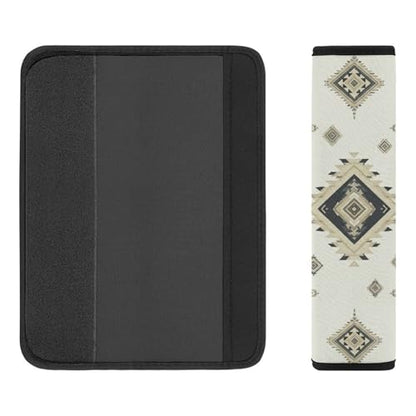 2 Pack Rustic Aztec Western Geometric Grey Car Seat Straps Shoulder Pads Breathable Shoulder Protector for Elderly Support, Most Cars, Pressure Relief - color: Pattern 577