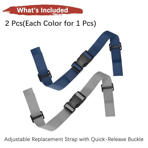 Backpack Chest Strap Adjustable Sternum Straps Use for Backpack Replacement & Hiking & Jogging - color: Navy Blue & Grey