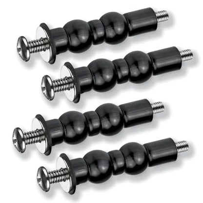 Toilet Seat Screws Replacement Kit - Universal Compatibility with TOTO, American Standard, Kohler & More - Top Mount Hinges, Expanding Rubber Toilet Seat Bolts with Stainless Steel Hardware - 4 Pack - style: Long style fits 14-19mm holes