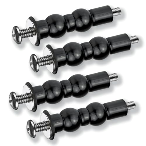 Toilet Seat Screws Replacement Kit - Universal Compatibility with TOTO, American Standard, Kohler & More - Top Mount Hinges, Expanding Rubber Toilet Seat Bolts with Stainless Steel Hardware - 4 Pack - style: Long style fits 14-19mm holes