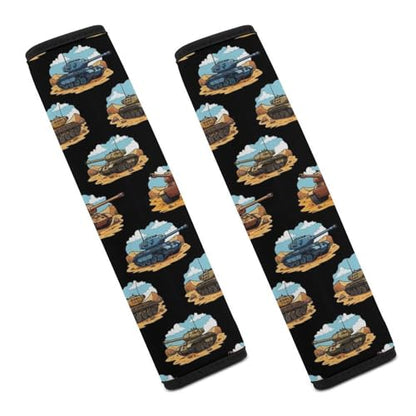 2 Piece Universal Fit Seat Belt Cover for Adult Use, Most Cars, Military Army Tank Seat Belt Covers Cushion, Shock Absorption - color: Pattern 1131