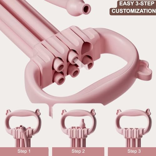 Resistance Bands with Handles for Women & Men | 8 Tube Adjustable Figure 8 Exercise Bands Set, Heavy Duty, Home Gym, Physical Therapy, Strength Training & Full Body Fitness - color: Purple