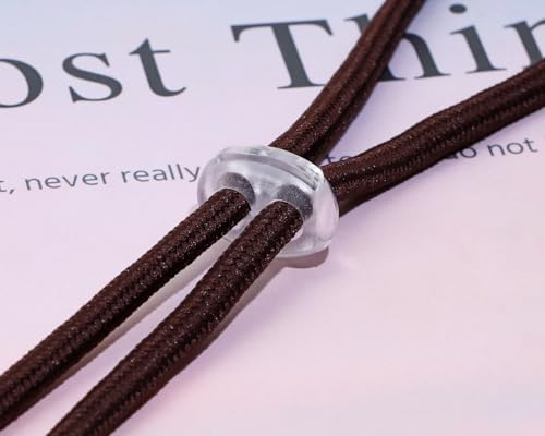 Tupalizy 17x16mm Clear Cord Locks Double Hole Spring Stopper Slider Clip Pant Drawstring Shoelace Tighten Repair Fastener