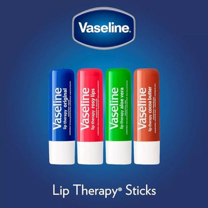 Vaseline Hand Cream 2-Pack – Hydra Replenish Crème with Hyaluronic Acid, Niacinamide & Cocoa Butter for Soft Skin + Cocoa Butter Lip Therapy Tube with Petroleum Jelly