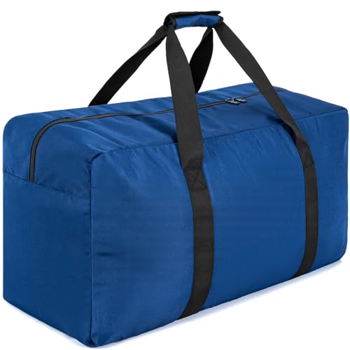 Large Travel Duffle Bag, 102L Gear Bag for Men and Women, Storage Bag Ideal for Overnight Camping and Weekend Getaways, Dark Blue - color: Blue, size: 102L