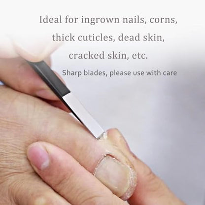 Professional Pedicure Knife Set Callus Knife for Feet Ingrown Toenail Knives Foot Care Tools Dead Skin Removal Nail Scraper File - size: Pedicure Knife