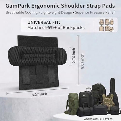2 Pack Shoulder Strap Pad, Tactical Backpack Shoulder Pads for Sling Bag Strap, Soft Breathable Mesh Cushion Gear for Universal Vest Plate Carrier