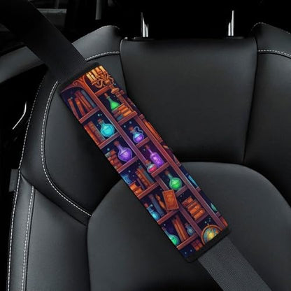 Universal Soft and Comfortable Car Seat Straps Shoulder Pads for Adult Use, Stroller Pushchair High Chair, 2PCS Bookish Readers Librarian Goth Witch Book Harness Pads Strap - color: Pattern 521