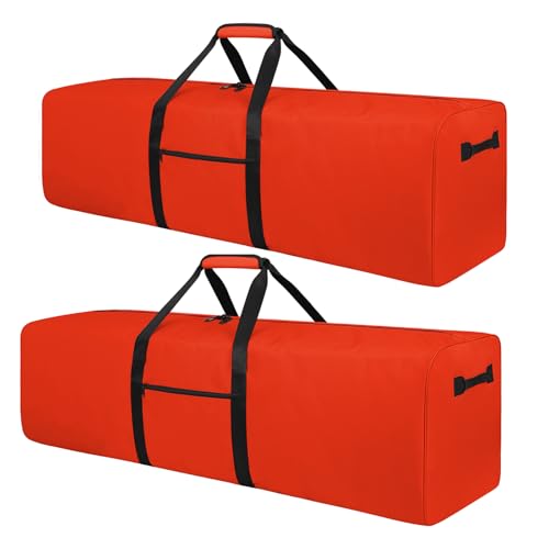 Urbanstand 52 Inch Large Duffle Bag for Travel Camping Sport Equipment Storage Bag with 2-way Lockable Zippers (Orange 2Pack) - color: Orange, size: 52inch 2Pack