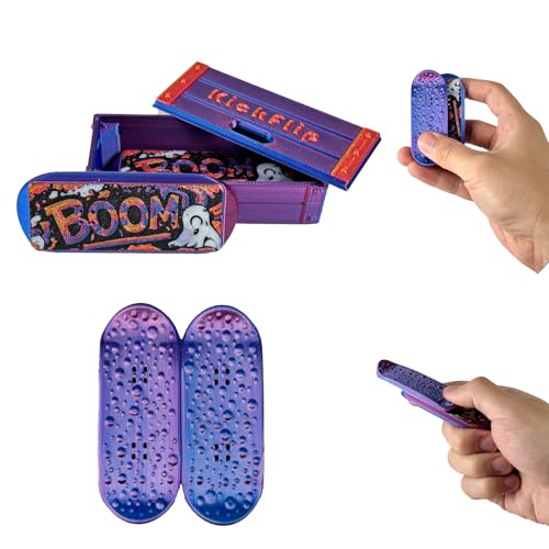 3D Printed KickFlips Magnetic Mini Fingerboard Infinity Slider Fidget Toy,Skateboard Fidgets with Storage Crate,Stress-Relieving and Portable Toy for Adults - color: Colorful-g