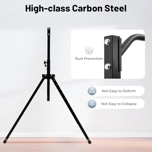 Foldable Power Tower Pull Up Bar Station, 440LBS Stable Pull Up Dip Station, Adjustable Height Workout Pull Up Tower Station Gym Strength Training Equipment for Home Gym Strength Training Equipment