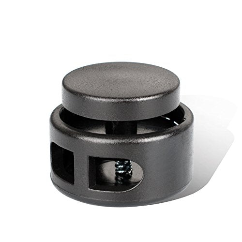 DYZD Extra Large Cord Lock End Spring Cord Stopper Toggle for Paracord, Drawstring (Black, 10 PCS)