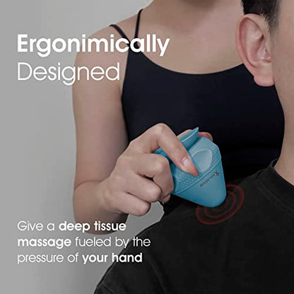 Solacium Mountable Massage Therapy Tool - Multi-Surface Suction Cup Wall Massage Tool for Sore Muscles, Myofascial Release, Stress Relief, Trigger Point and Deep Tissue Massage (Light Blue) - color: Light Blue