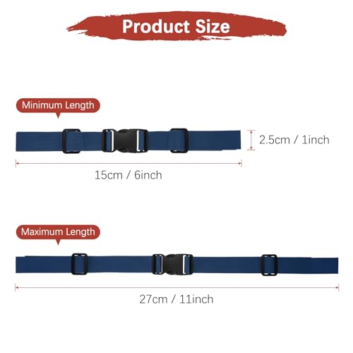 Backpack Chest Strap Adjustable Sternum Straps for Backpack Replacement & Hiking & Jogging - color: Navy Blue