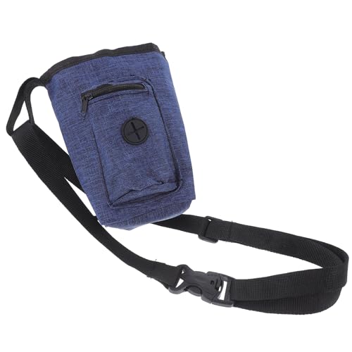 FRCOLOR Bouldering Chalk Bag with Belt Rock Climbing Chalk Pouch Anti-Slip Storage Waist Pack for Outdoor Climbing and Gymnastics, Navy Blue