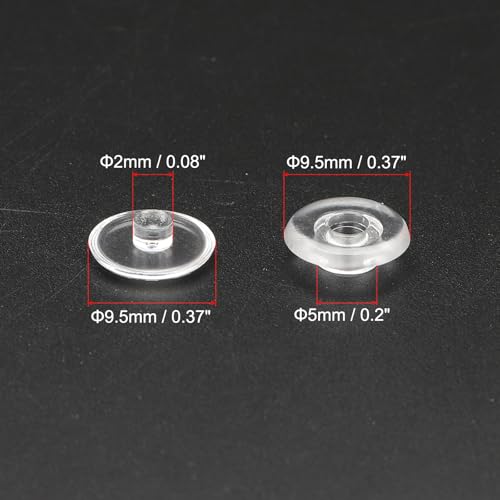 PATIKIL M5x2mm Plastic Binding Post, 50 Sets Plastic Chicago Screws Binding Screw Rivet Post Press-on Buckle for Leather Scrapbook Photo Albums, Transparent - color: Transparent, size: M5x2mm