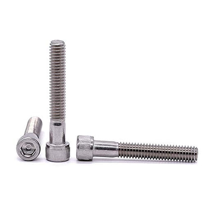 1/4-20 x 3 Socket Head Cap Screw Bolt, 304 Stainless Steel 18-8, Allen Hex Drive, Coarse Thread UNC, 10 PCS - size: 1/4-20 x 3"