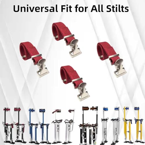 Universal Drywall Stilt Replacement Straps (4PCS) - Adjustable Nylon Leg Straps for Secure & Comfortable High Work - Construction, Painting, Plastering, Street Performances