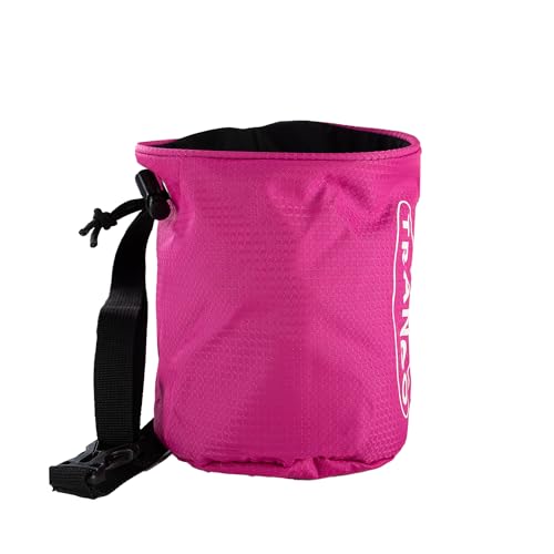 Trango Topout - Chalk Bag w/Adjustable Belt | Designed with a deployable stretch hood, low-profile stash pocket and adjustable belt to contain chalk inside a pack - color: Fuscia