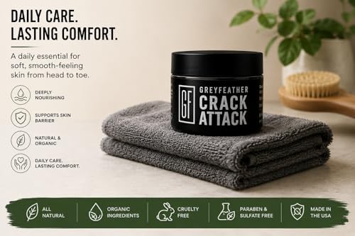 Greyfeather Crack Attack Hand Cream for Dry Cracked Hands – Working Hands Cream Travel Size with Shea Butter & Vitamin E – Non-Greasy Fast Absorbing Intensive Hand Lotion & Moisturizer for Men Women - size: 4 Fl Oz (Pack of 1)