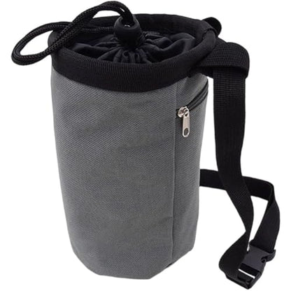Adjustable Chalk Bag, Waterproof Magnesia Sack with Belt Climbing Chalk Bag Magnesia Powder Pouch for Mountaineering Sports Fitness - color: Gray