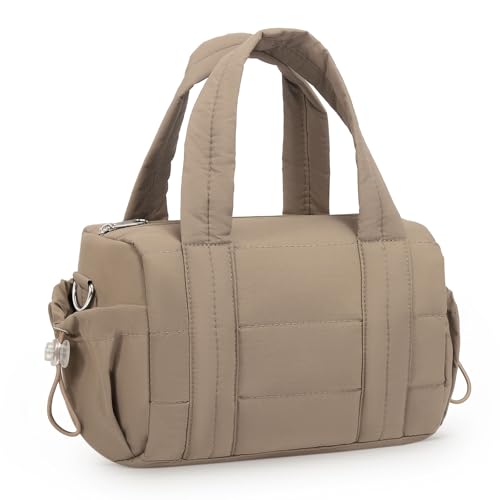 8L Mini Gym Bag for Women, Small Size Sport Duffel Bag for Yoga Dance Swimming, Water-Resistant Compact Workout Bag with Adjustable Strap, Brown - color: Brown, size: 8L Small