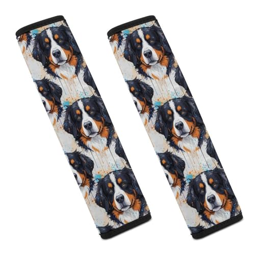 2PCS Universal Soft and Comfortable Seat Belt Cover for Kids, All Vehicles, Australian Shepherd Shoulder Protector, Comfortable Driving - color: Pattern 642