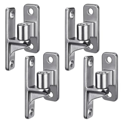 Dolibest Heavy Duty 304 Stainless Steel Gate Hinges, Non-Welded One-Piece Design, Wall Mount Gate Hinges with 5/8'', Post Mounting for Farm Gates Wall/Wooden Fences, 600 lbs Capacity, (4 Set) - color: Silver 4-pack