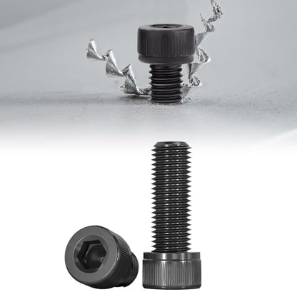 M4 x 35mm Socket Head Cap Screws Bolts 12.9 Grade Alloy Steel Metric Machine Hex Socket Screw, Black Oxide Finish, Fully Threaded, 25PCS - size: M4×35mm
