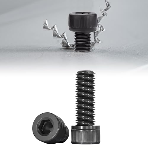 M4 x 35mm Socket Head Cap Screws Bolts 12.9 Grade Alloy Steel Metric Machine Hex Socket Screw, Black Oxide Finish, Fully Threaded, 25PCS - size: M4×35mm