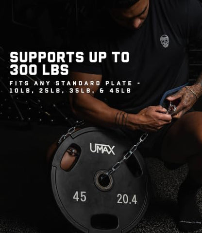 Gymreapers Dip Belt With Chain For Weightlifting, Pull Ups, Dips - Heavy Duty Steel Chain For Added Weight Training - color: Navy