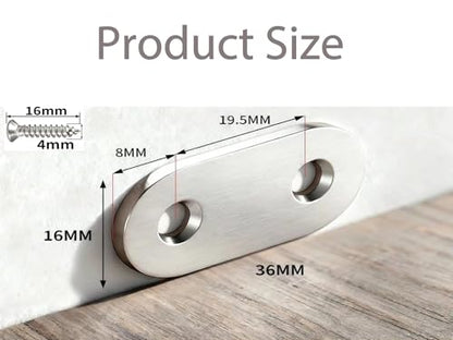 100PACK 1.4INCH X 0.6INCH Stainless Steel Straight Flat Bracket Repair Plate Brace,Mending Joining Plates for Wood, Board, Bed Frame, Furniture & Shelves,with Screws - size: 100PACK 1.4INCH X 0.6INCH