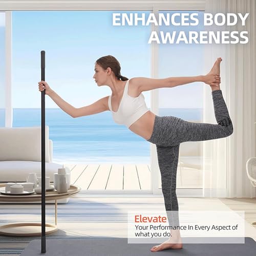 Ymiko Bar Multifunctional Stretching Stick with 4 Steel Bars Non Slip Handles for Shoulder Mobility Flexibility Balance Training Fitness
