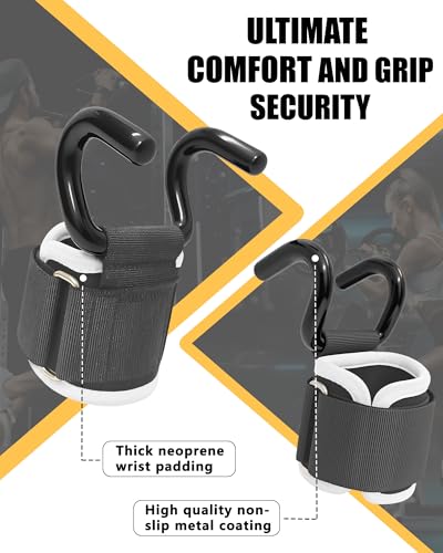 Weight Lifting Hooks (Pair), Lifting Wrist Straps For Deadlifts, Pull Ups & Shrugs, 600 Lbs(272 kg) Capacity Wristband with Thick Padding, Heavy Duty Gym Workout Grips Straps for Men and Women - color: 317kg