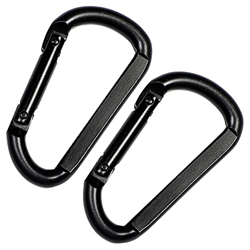 INNSTAR Cable Attachments for Gym, Heavy Cable Handles with Solid ABS Core Grips, D Handle Cable Attachment, Cable Machine Handles for Resistance Bands - color: Black Clips