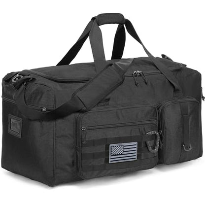 120L Extra Large Duffle Bag for Men, 32" Heavy Duty Sports Gym and Travel Duffel Bag with Shoes Compartment, Equipment Gear Bag for Football Soccer Baseball Hockey Helmets Pads, XL Giant Black - color: Black