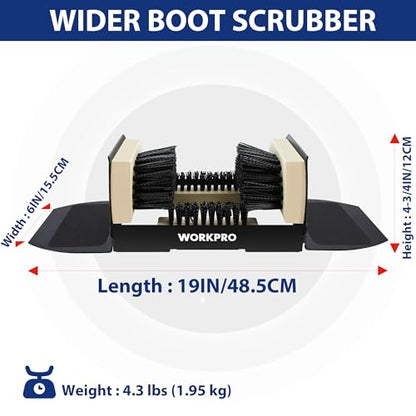 WORKPRO Extra Wide Boot Brush Scraper, Shoe Cleaner Brush, Boot Scrubber, Heavy Duty Boot Cleaning Brush Outdoor - style: extra wide