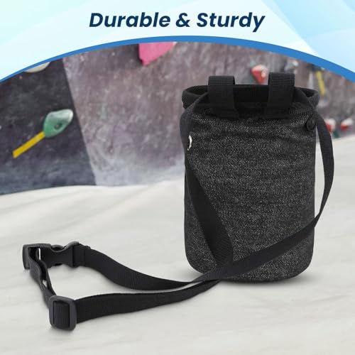 Chalk Bag Bucket Strap with Clip Buckle,Lightweight Chalk Bag,Rock Climbing Gear for Gym,Climbing,Athletics